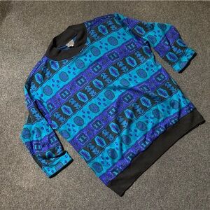 Men's Blue vintage demetre Patterned Sweater